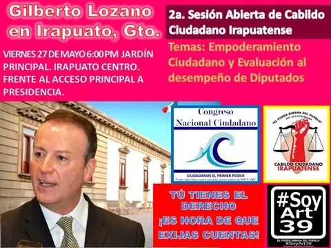 Irapuato mayo 27 a las 6 pm