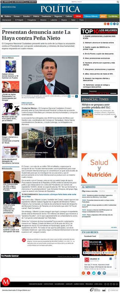 milenio contra epn LA HAYA